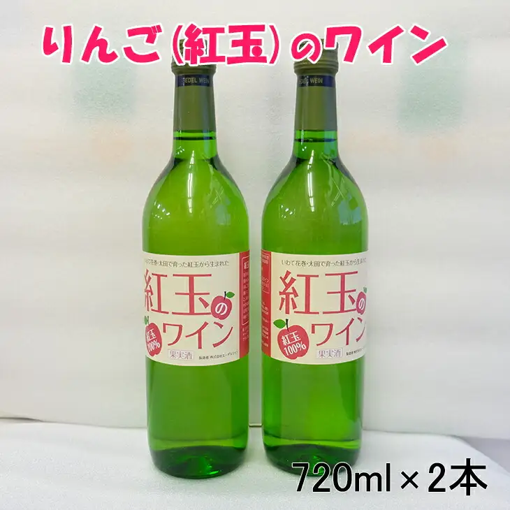 花巻産りんご「紅玉」のワイン  720ml×2本 【993】