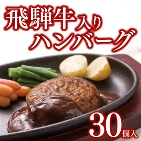 飛騨牛入りハンバーグ30個セット【配送不可地域：離島】【1304879】