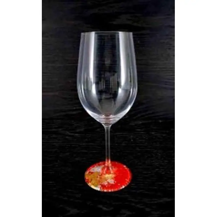 日本酒グラス380　古代塗り金箔本朱
