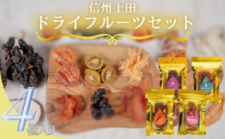 ドライフルーツ 4個入り セット 詰め合わせ 信州上田 ドライフルーツ