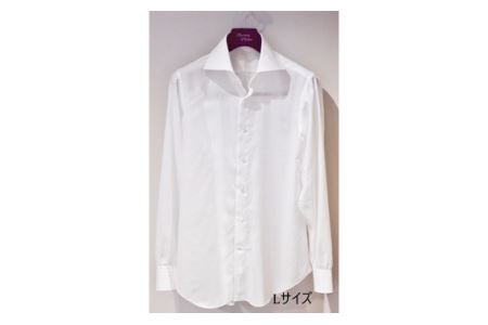 No.261 Lサイズ　140番手　cotton100％　ハンドメイドシャツ【n0261_del】