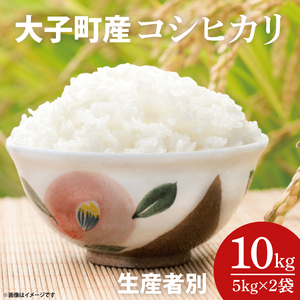 【ふるさと納税】大子町産コシヒカリ 生産者別10kg（5kg×2袋）｜茨城県 大子町 お米 白米 大子米 こしひかり（AJ008）