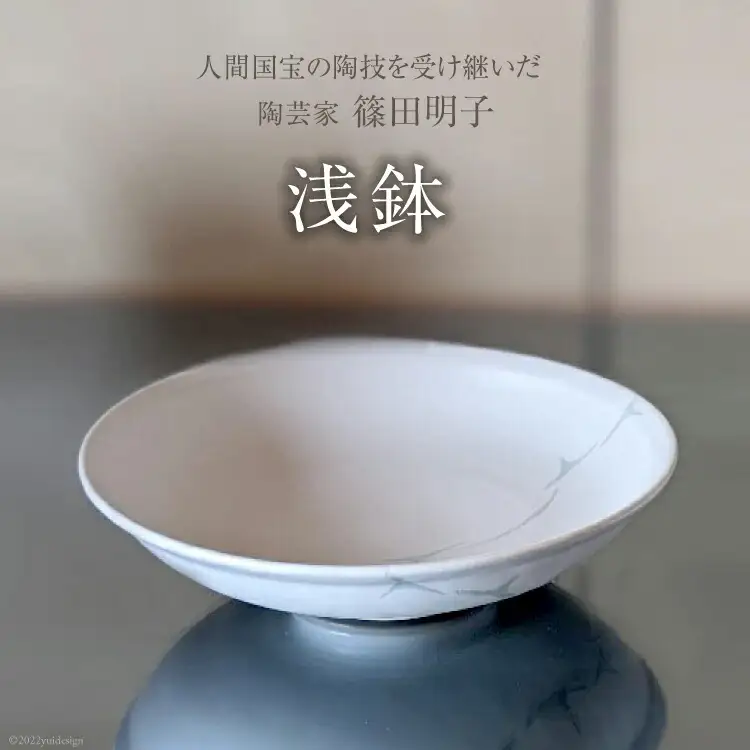 篠田明子 マットな白磁が優しい浅鉢 1個 食器 磁器