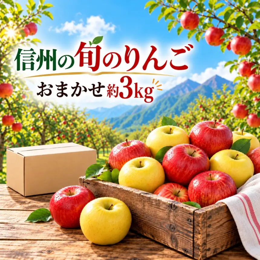 信州の旬のりんごおまかせ 約3キロ【012-90】