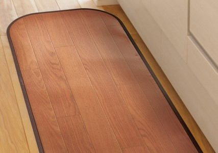 日本製 撥水・消臭・抗菌 キッチンマット 約90×150cm ブラウン 350114621型 [2204]