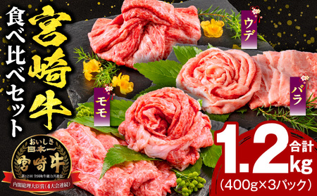 宮崎牛ウデスライス400g 宮崎牛モモスライス400g 宮崎牛バラスライス400g 赤身 宮崎牛 すき焼き