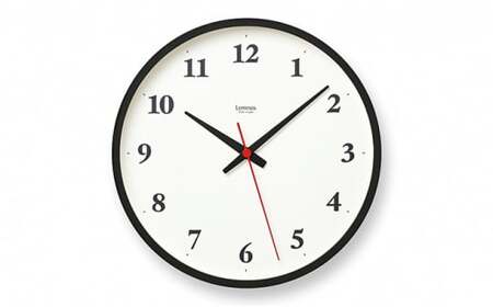 Plywood clock［電波時計］/ ブラウン（LC22-02W BW） 装飾品 工芸品 時間 インテリア レムノス オブジェ 壁掛け時計 リニューアル シナ材 シンプル  FAD-0867
