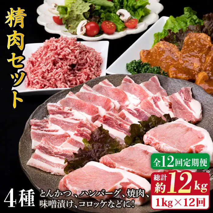 【全12回定期便】毎日のメインのおかずを彩る精肉セット 1,050g 2-3人前 4種 糸島市/糸島ミートデリ工房[ACA203]