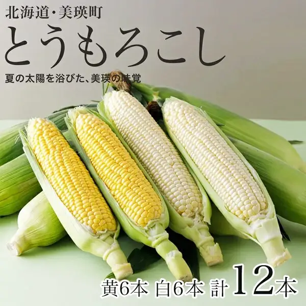 【令和9年産 先行予約】 とうもろこし （白・黄）各6本 セット とうもろこし 美瑛選果