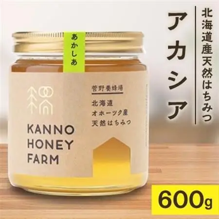 北海道産天然はちみつ　アカシア　600g【配送不可地域：離島・沖縄県】【1056688】