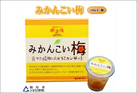 みかんこい梅 100g×5個【0920-3】