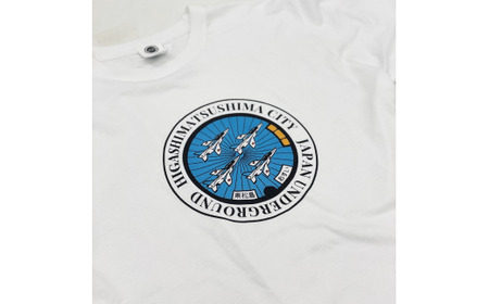 東松島市 ブルーインパルス マンホールTシャツ（白）