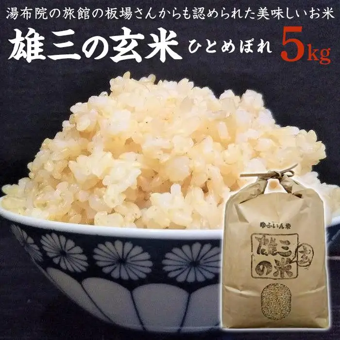【玄米】湯布院の旅館の板場さんからも認められた美味しいお米（雄三の玄米）5kg
