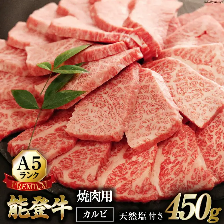 【てらおかの能登牛】極上能登牛カルビ(A5P)焼肉用(450g)