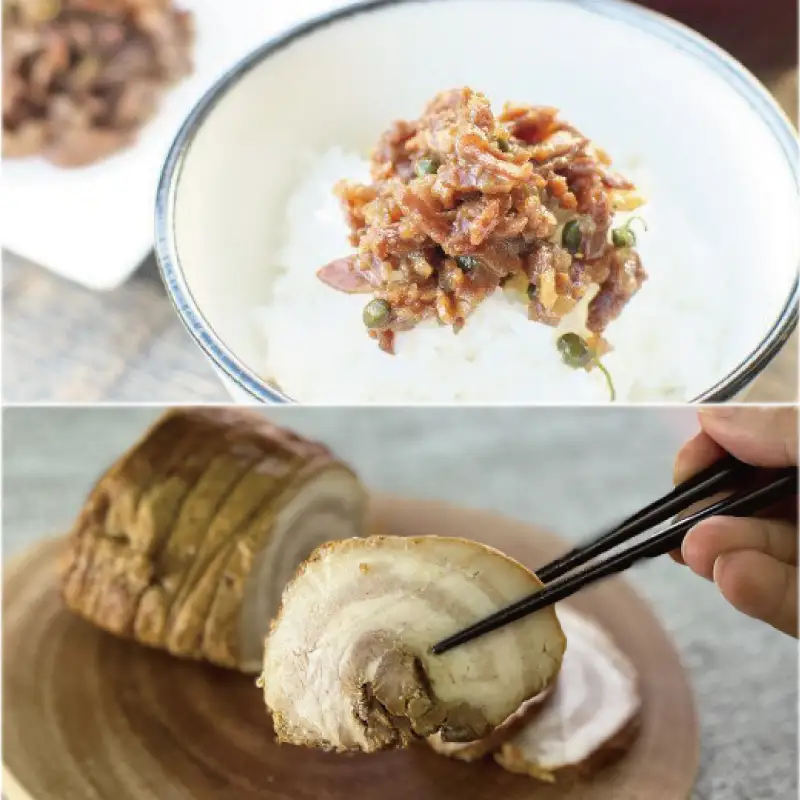 熊野 牛 しぐれ煮　約80g×2パック＆上州もち 豚　焼豚 / 豚 豚肉 牛 牛肉 肉 【sim204B】
