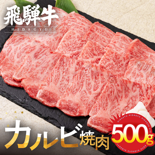 飛騨牛 カルビ焼肉 500g 冷凍 焼き肉 JAひだ 飛騨牛 [AH003]