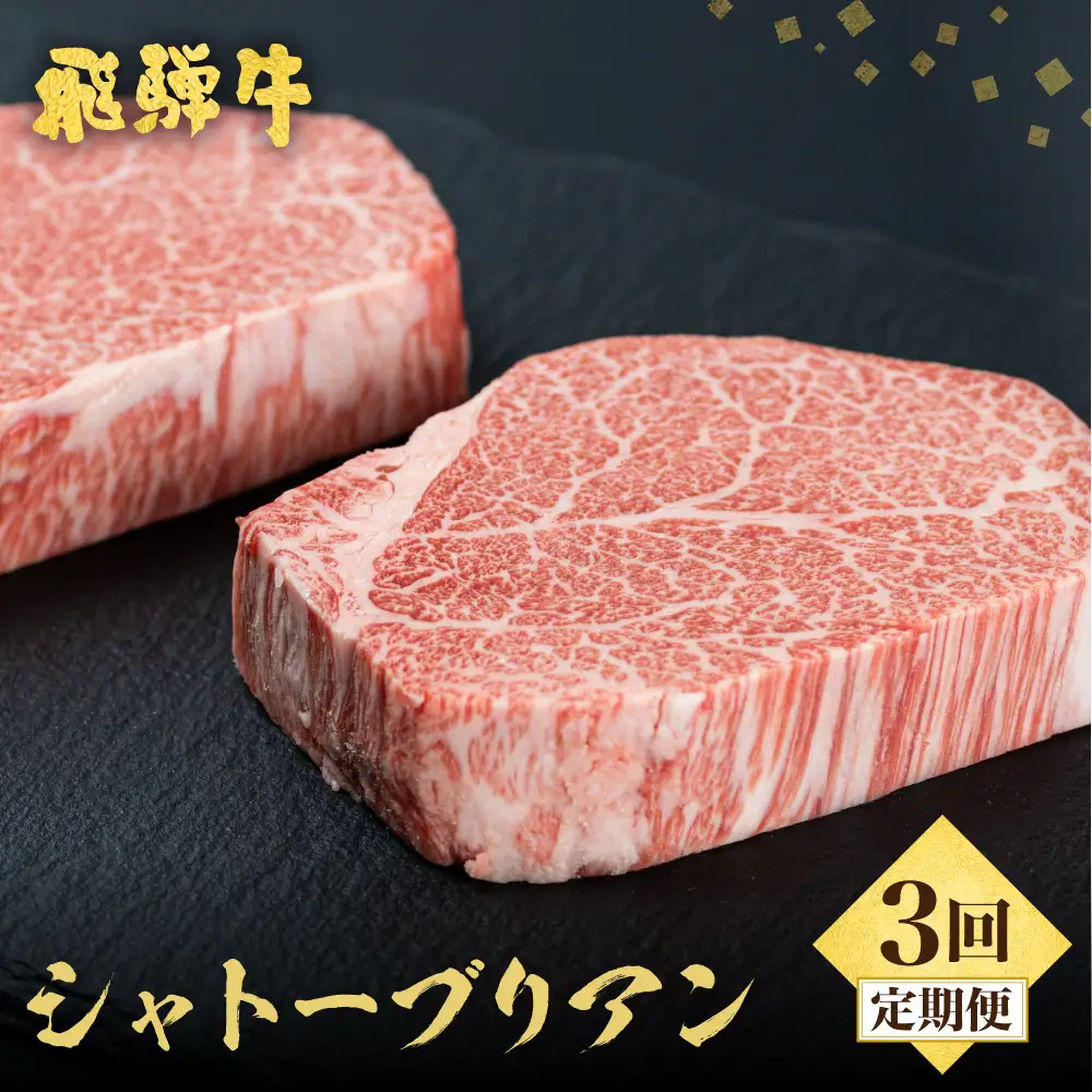 《3回定期便》5等級飛騨牛シャトーブリアン / 飛騨牛 牛肉 シャトーブリアン