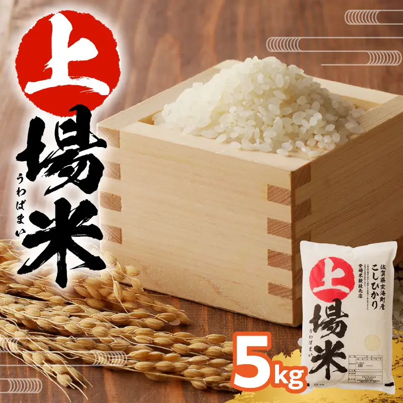 佐賀県産こしひかり 上場米 5kg ／ こしひかり【A014】
