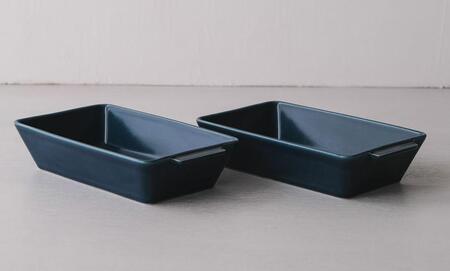 【波佐見焼】２３.５×１２.５×５cmオーブン耐熱鉢２個組　B・L【西海陶器】 ２ 17453