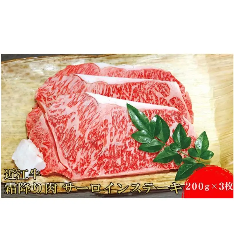 近江牛霜降り肉 サーロインステーキ(200g×3枚)牛肉 ブランド牛 国産 お肉