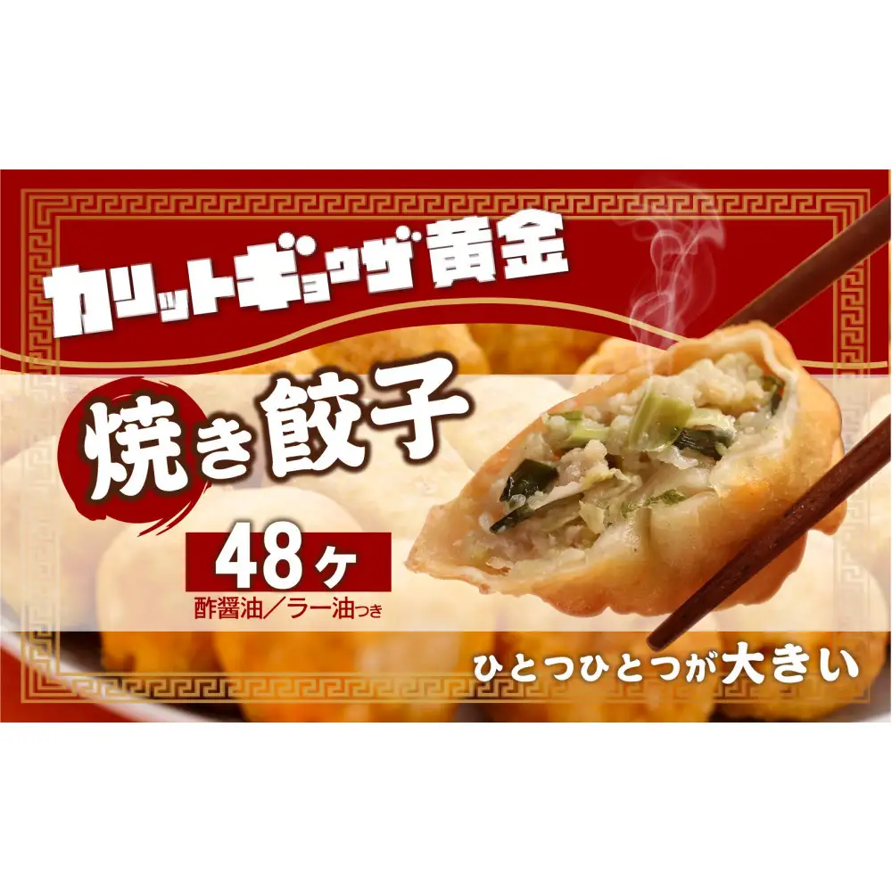 カリットギョウザ 焼き餃子 冷凍48個　ジューシー 大きい 餃子 冷凍焼餃子 焼餃子