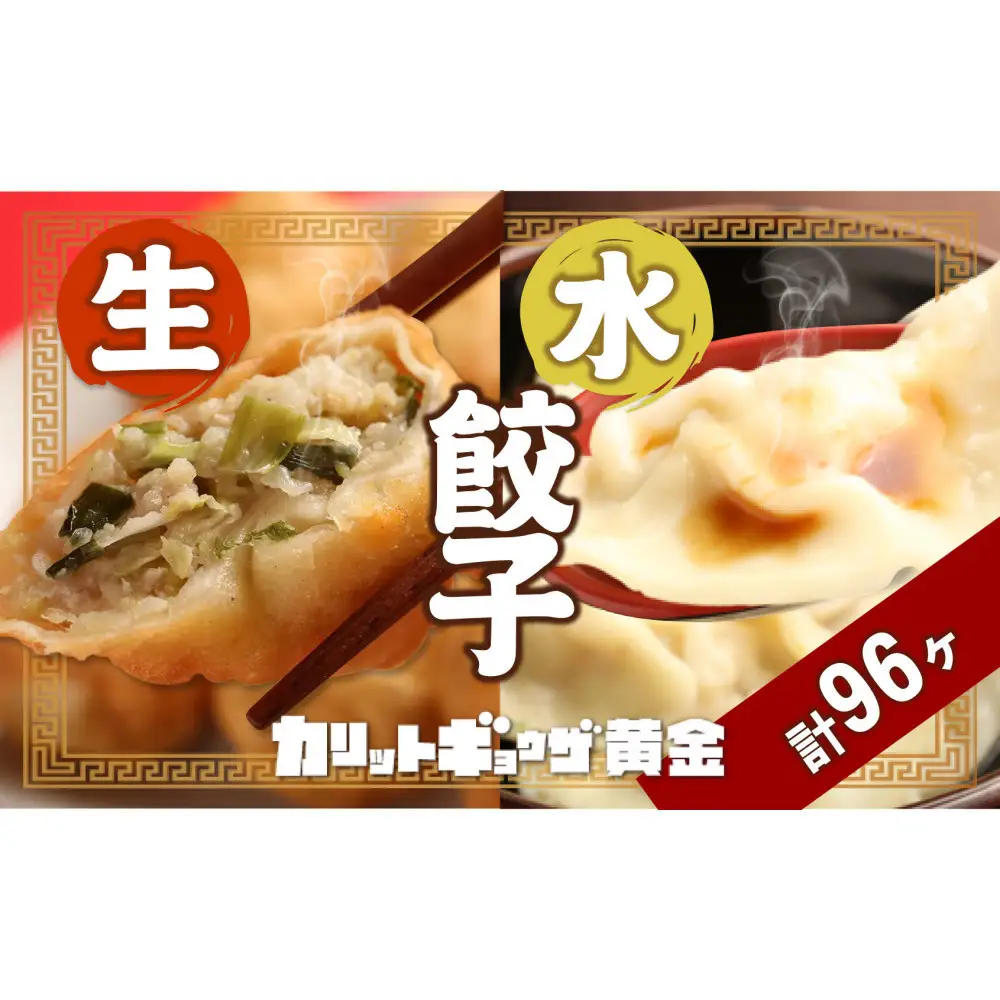 カリットギョウザ やまもりセット２種（96ケ）餃子 64 水餃子 32