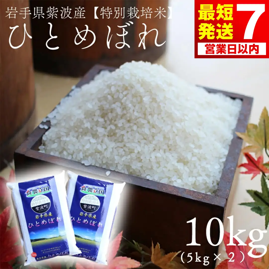 特別栽培米 ひとめぼれ 精米 10kg 白米 AD051 