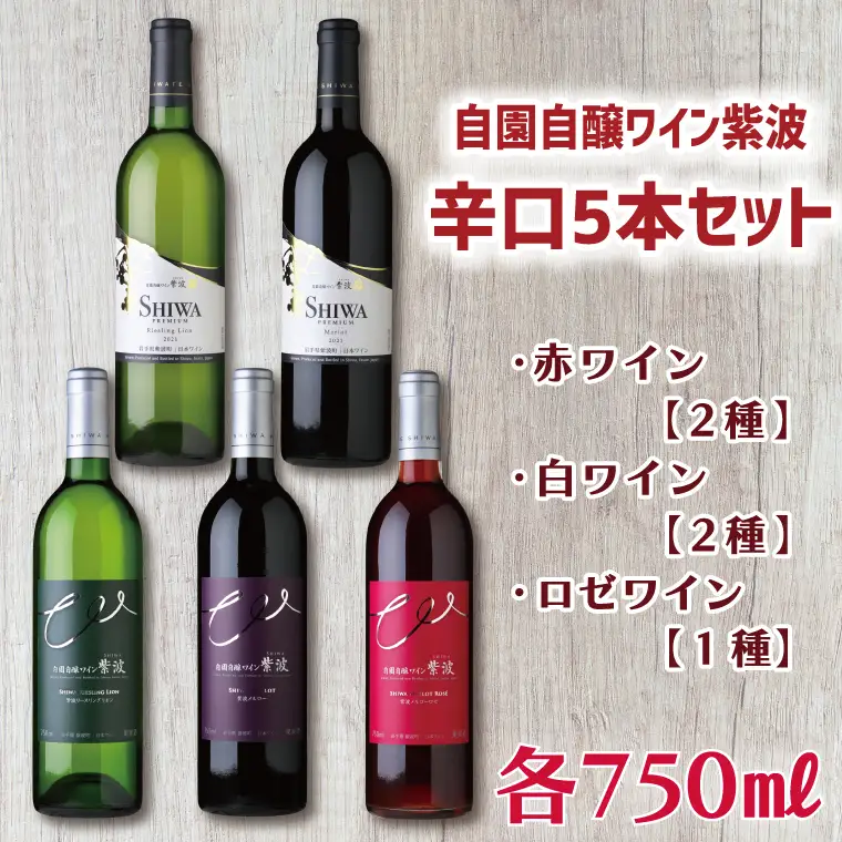 ワイン 辛口5本セット (AL035)