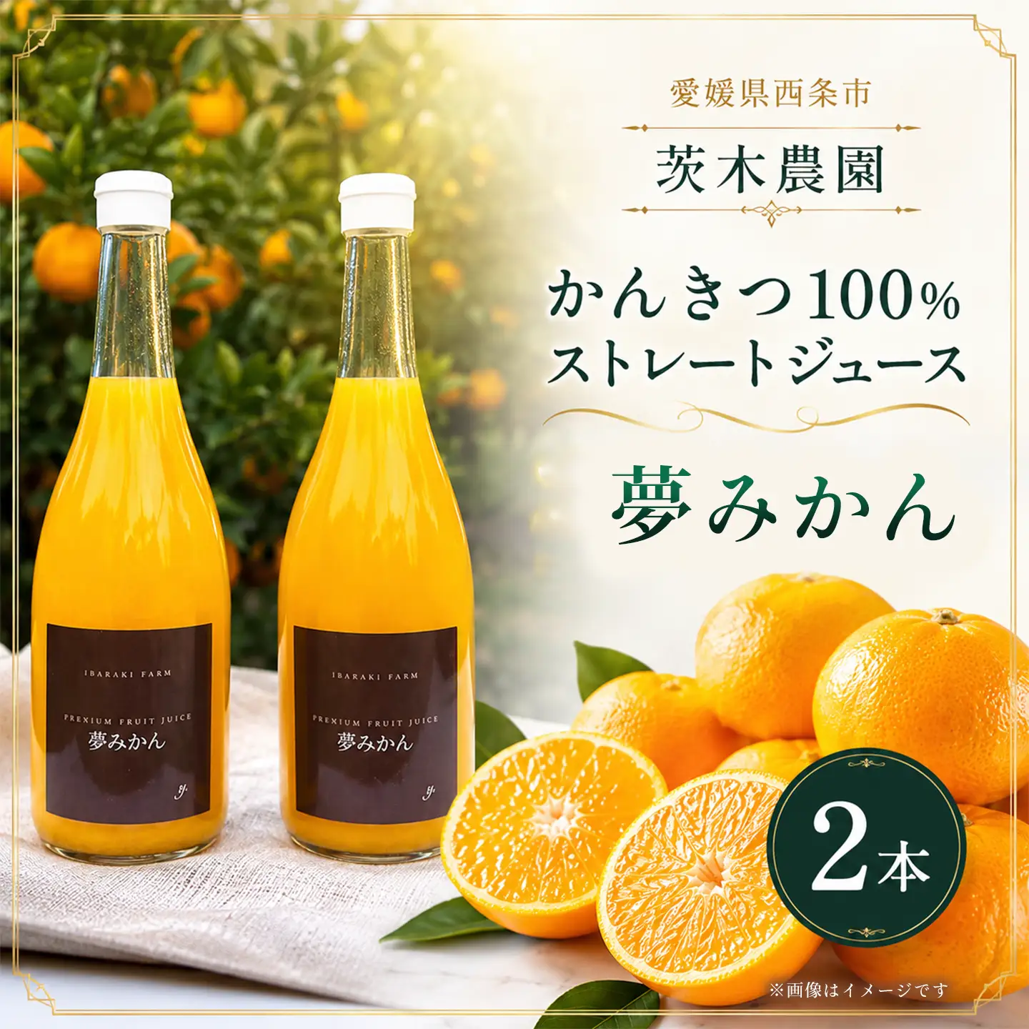 茨木農園のみかんジュース（720ml×2本）みかんジュース ストレート