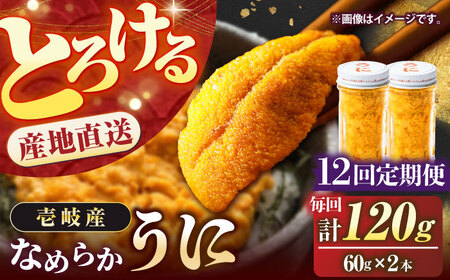 【全12回定期便】壱岐産 生うに 120g（60g×2本）[JEH007]