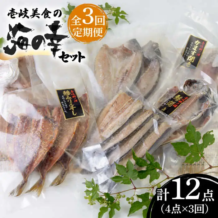 【全3回定期便】壱岐美食の海の幸セット [JBU018] 干物 刺身 アジ イカ カマス 42000 42000円