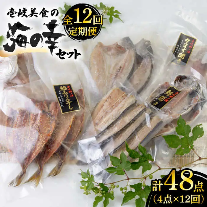 【全12回定期便】壱岐美食の海の幸セット [JBU020] 干物 刺身 アジ イカ鯛 カマス 168000 168000円