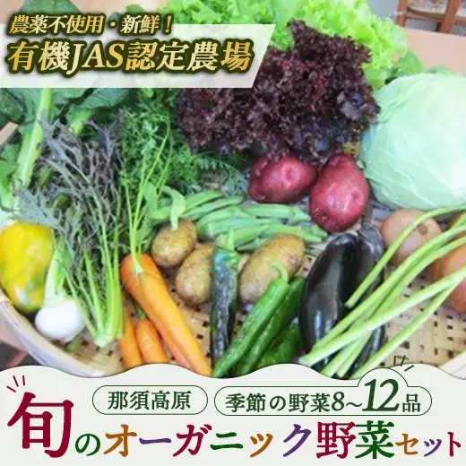 有機JAS認定農場からの那須高原のオーガニック野菜セット〔B-42〕| 旬の野菜 季節の野菜 詰め合わせ 有機肥料 サラダ