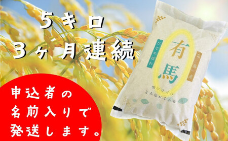 【3ヶ月定期便】  ひとめぼれ  白米  5㎏ 【1224】