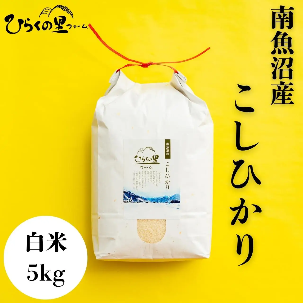 【R7年】最高金賞 南魚沼産コシヒカリ 白米5kg もっちり甘い！ ひらくの里ファーム| コシヒカリ
