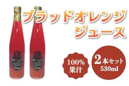 オレンジジュース ブラッドオレンジ 100% ジュース 530ml×2本 合計1.06L