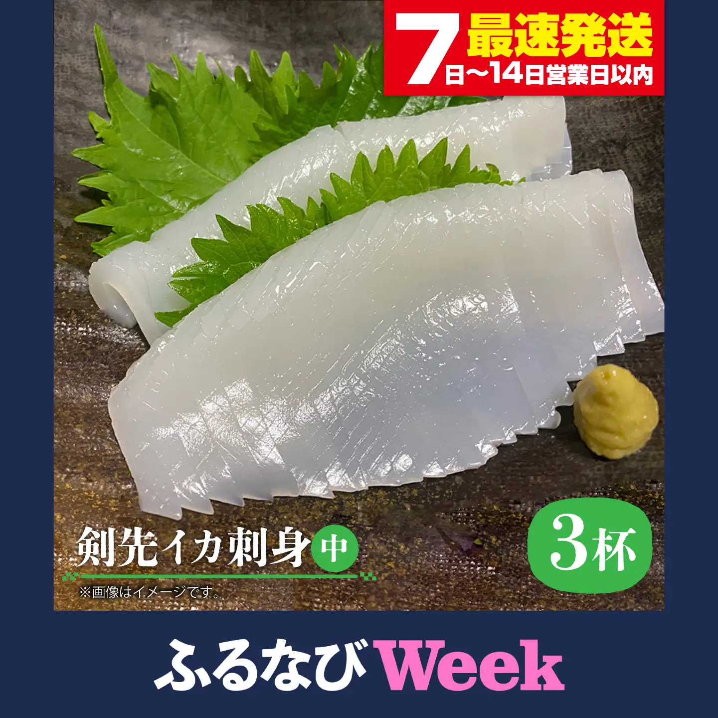 【ふるなびWEEK対象】剣先イカ 中 3杯  JEW003 いか 刺身
