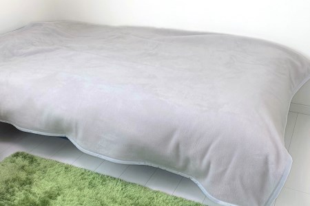 綿毛布(毛羽部分) シングルサイズ (グレー) 140×200cm 毛布の町泉大津産 N-MMO140 [2468]
