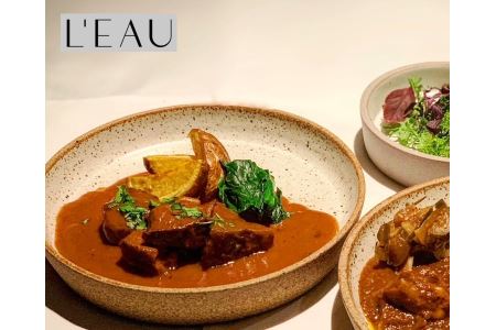 シェフ特製 松阪牛のビーフシチュー（3セット）【L'EAU】 おうちでふるなび美食体験 FN-Limited634201