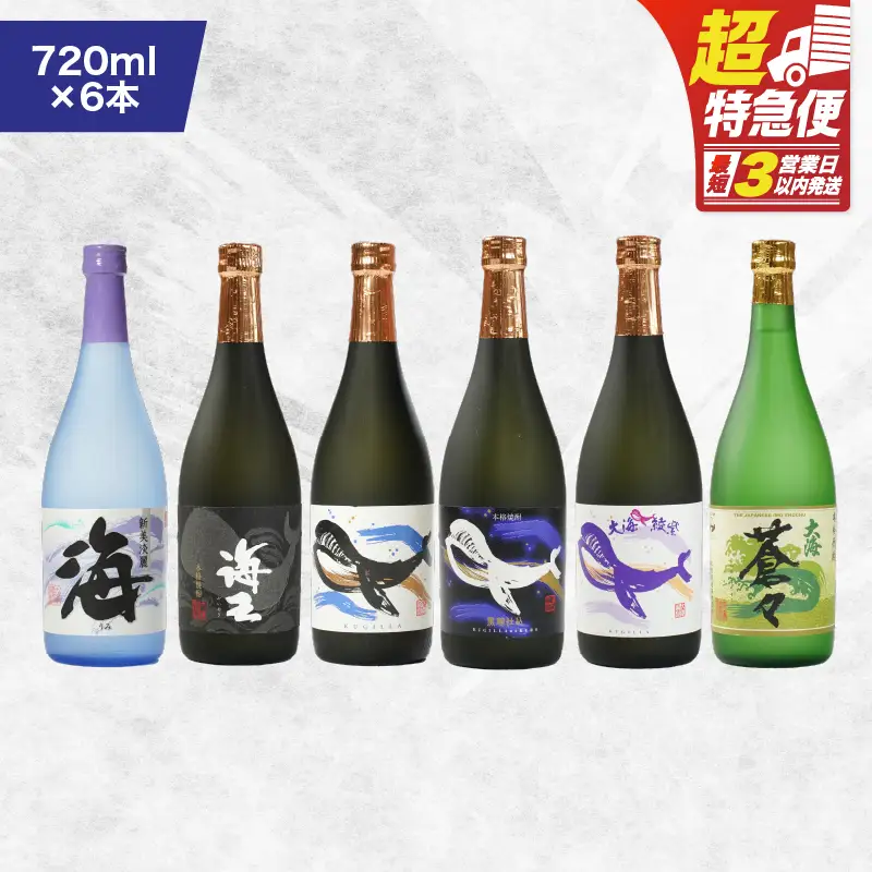 【 超特急便 】1794 海の蔵「 大海酒造 」の 飲み比べ セット！A-1（ 合計6本 ） KN043-002-01 酒 スピード配送 最短 すぐ届く お急ぎ