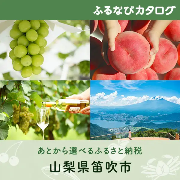【有効期限なし！後からゆっくり特産品を選べる】山梨県笛吹市カタログポイント