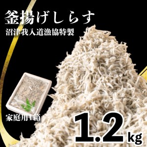 釜揚げしらす 1.2kg たっぷり 冷凍  沼津我入道漁協特製