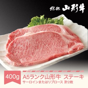 山形牛 肉 ステーキ A5ランク 2枚 計400g 和牛 国産 山形セレクション認定 an-gnstn400