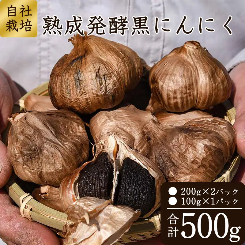 こだわり農家の「発酵熟成 黒にんにく」500g 山形県産 黒ニンニク 黒にんにく　013-G-JF011