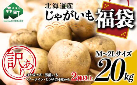 【先行予約】【訳あり】じゃがいも福袋20kg （2026年8月上旬～12月中旬まで順次お届け） 北海道森町産 野菜 ジャガイモ mr1-0145