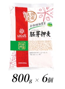 1.1-9-13はくばく 胚芽押麦 800gx6個 ALPAN004