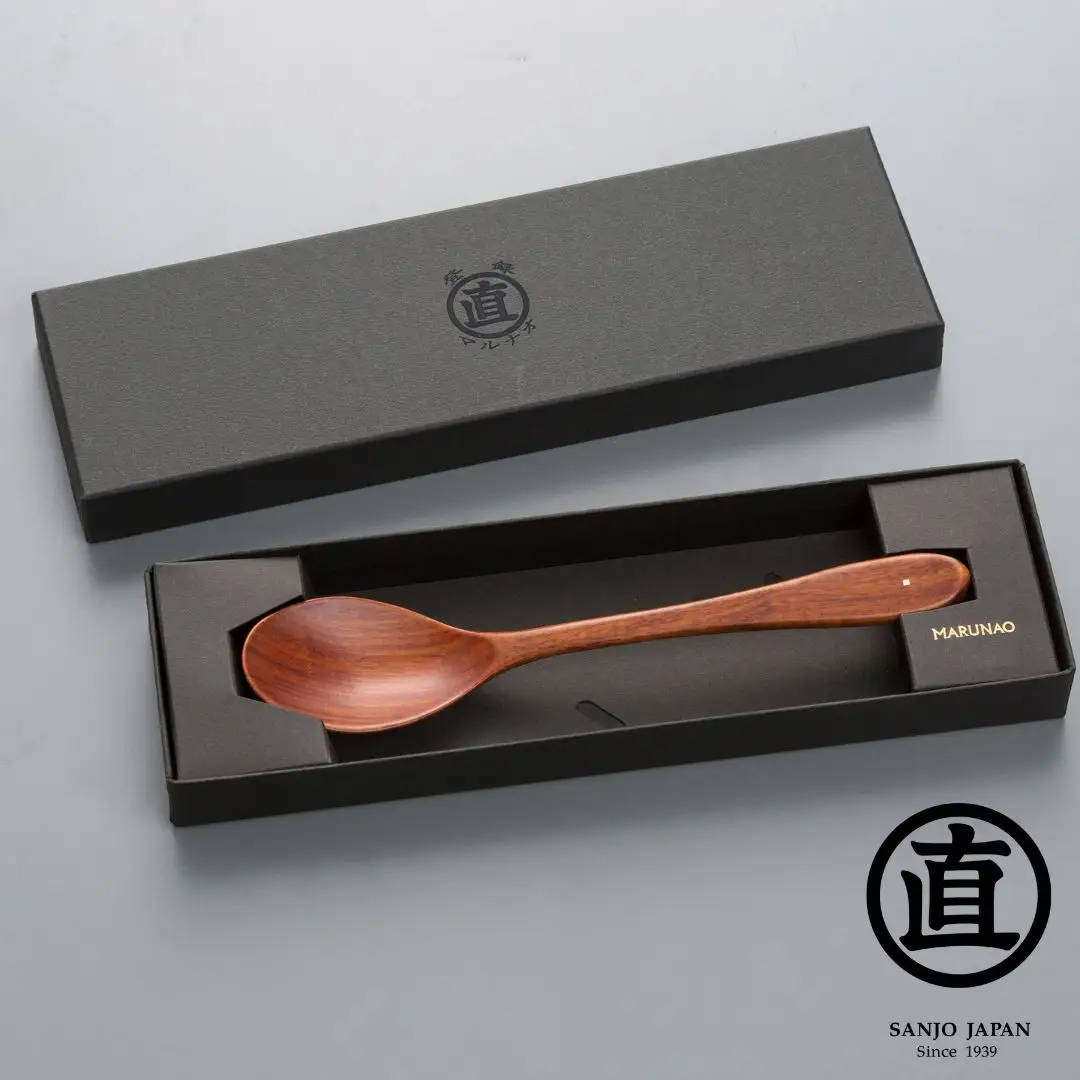 メゾン スプーンL 紫檀 燕三条の職人技 逸品のスプーン 紫檀銘木スプーン 天然木 [マルナオ]  【012S031】