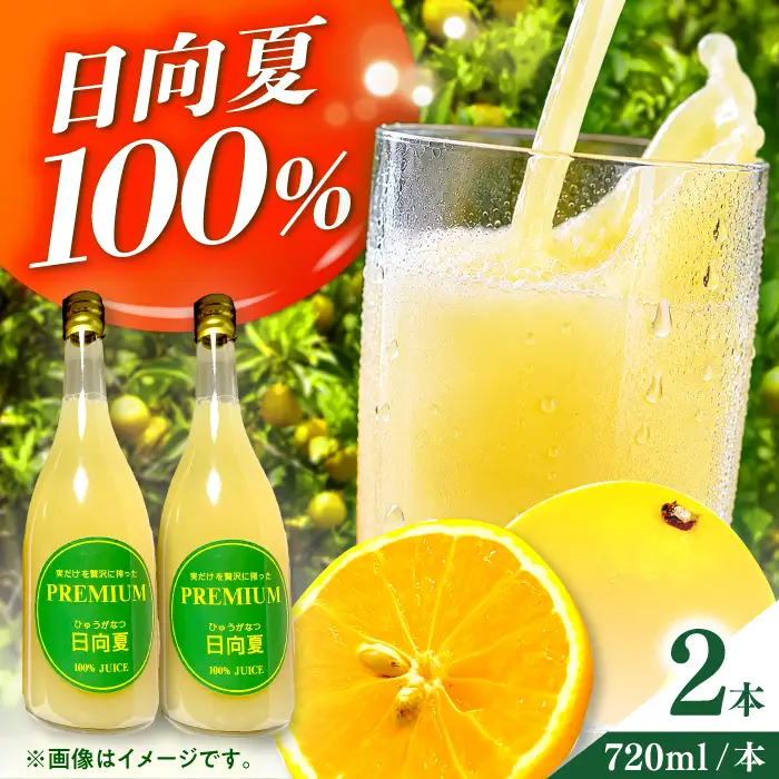 日向夏 ストレートジュース （720ml×2本）長与町/溝上農園  [EBY001]  日向夏 ひゅうがなつ ジュース オレンジジュース 果汁 100％ 国産 飲料 みかん ミカン 柑橘 先行予約