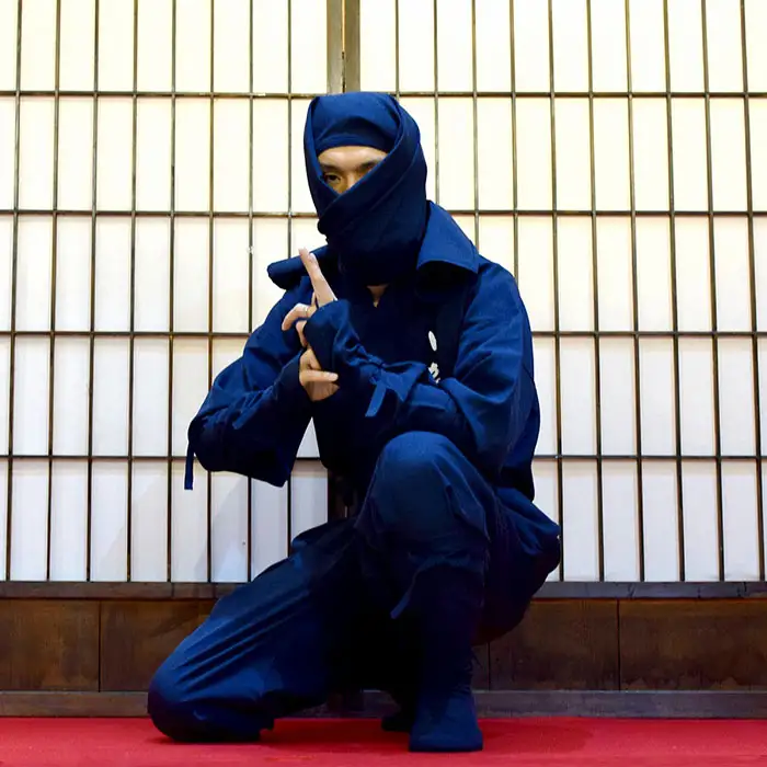 甲賀流忍者衣装 紺 長袖 (176678-40036895-nv)