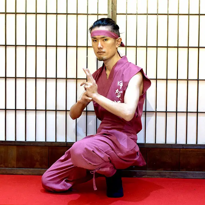 甲賀流忍者衣装 ピンク 半袖 (176678-40036896-pk)
